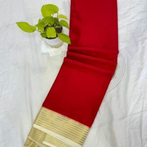 Semi Crepe Silk Saree – Elegant Striped Border Design