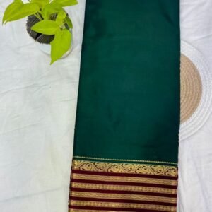 Semi Crepe Silk Saree – Classic Solid with Ornate Border