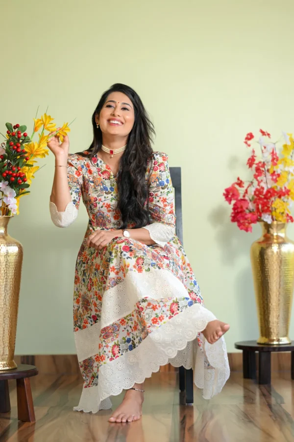 Kai Cotton Kurta Set with Pants for Women
