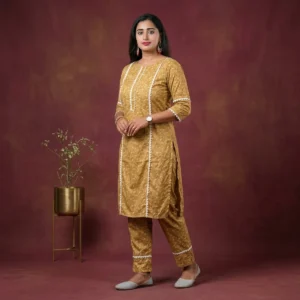 Aarna Cotton Kurti with Pant Kurta Set for Women