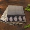 Zig Zag Prints with Mango Motif Border Tussar Chanderi Saree