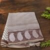 Zig Zag Prints with Mango Motif Border Tussar Chanderi Saree