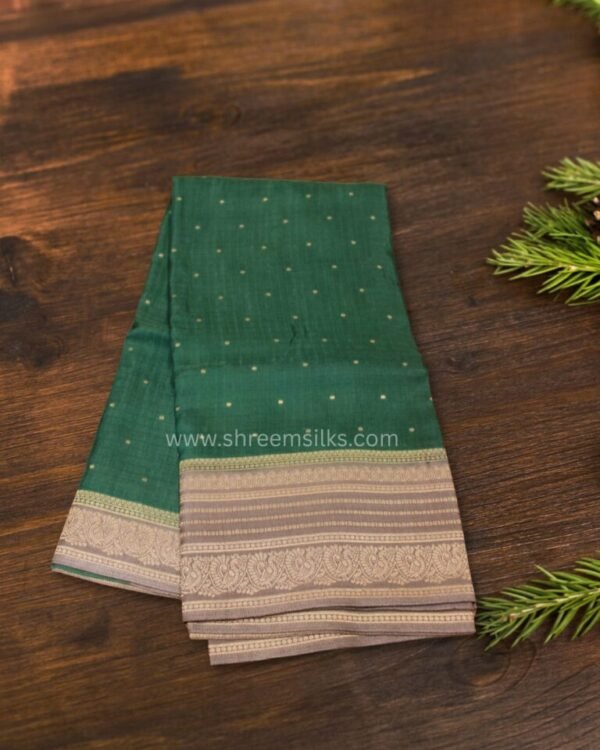 Small Buttas with Rich Pallu Crepe Saree