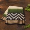 Zari Woven Border with Zig Zag Prints Tussar Saree