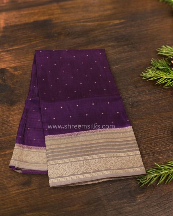 Small Buttas with Rich Pallu Crepe Saree