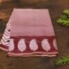 Zig Zag Prints with Mango Motif Border Tussar Chanderi Saree