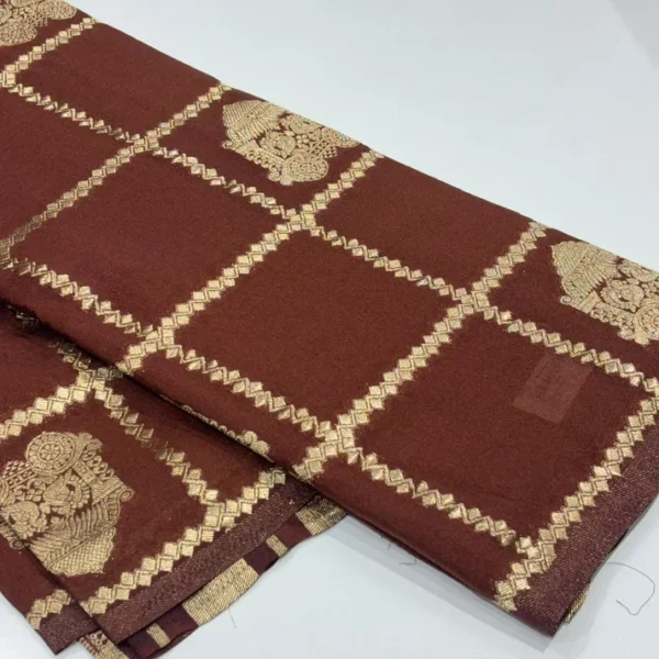 Semi Mysore Crepe Saree  Ratha Butta